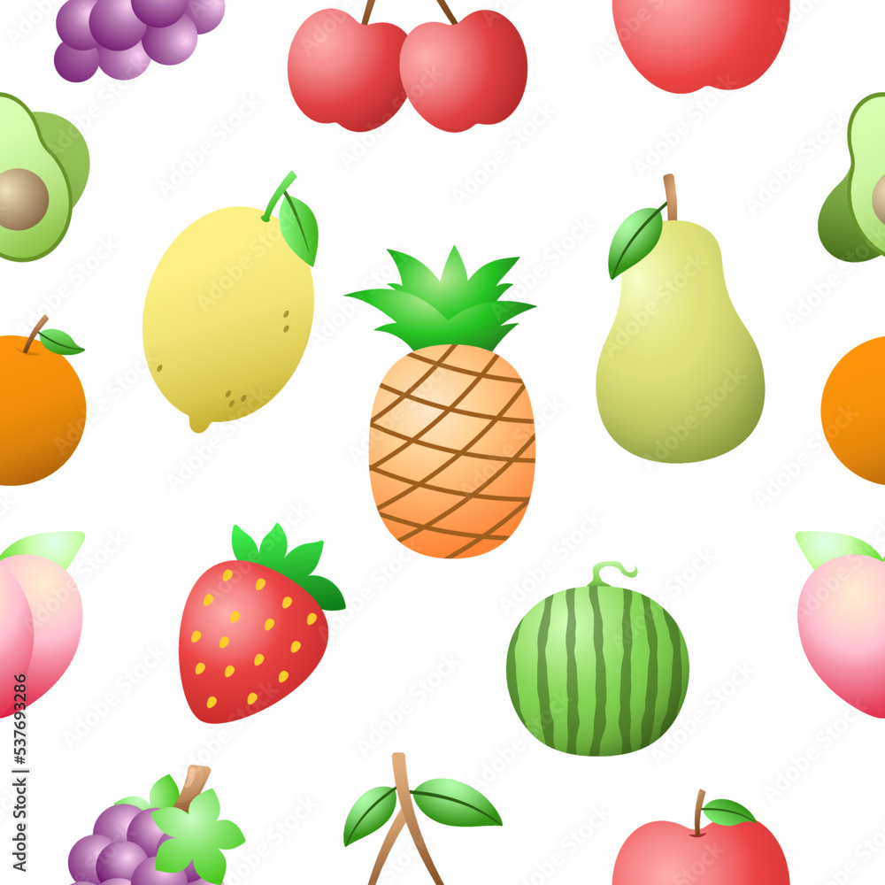 Seamless pattern of fruit vector illustration Seamless pattern of fruit vector illustration
