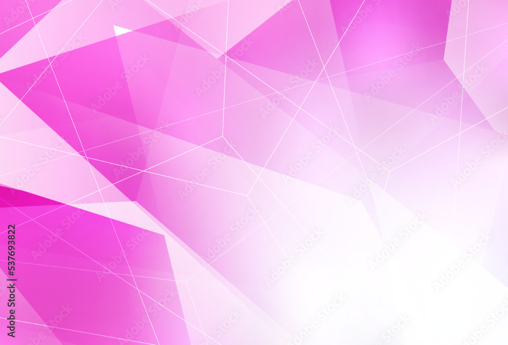 Fototapeta premium Light Pink vector background with triangles.
