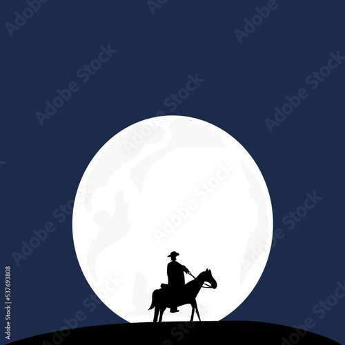 Cowboy auf seinem Pferd