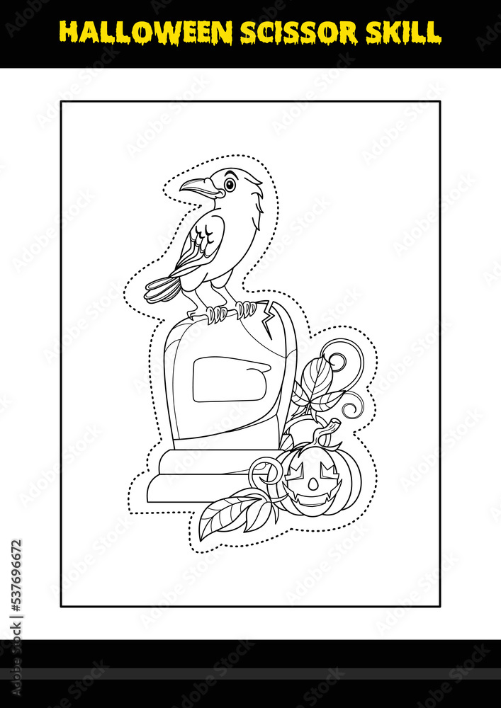 Halloween scissor skill for kids. Halloween scissor skill coloring page for kids. Halloween scissor skill for kids. Halloween scissor skill coloring page for kids.