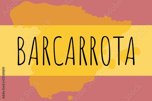 Barcarrota: Illustration mit dem Namen der spanischen Stadt Barcarrota photo