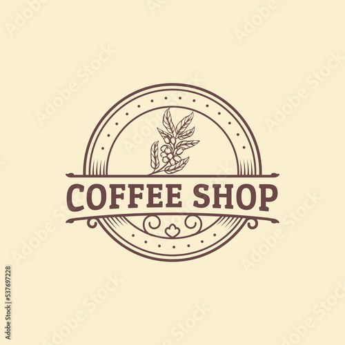 Coffee, Coffe Shop, Cafe Logo, vintage badges coffee shop, Retro coffee logo, and emblems logo. 