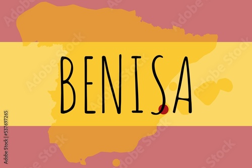 Benisa: Illustration mit dem Namen der spanischen Stadt Benisa photo