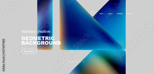 Fluid triangles minimal abstract background. Techno or business concept, pattern for wallpaper, banner, background, landing page