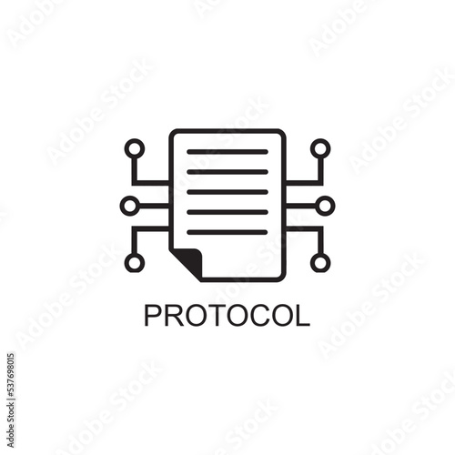 protocol icon , technology icon vector