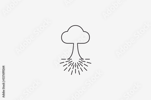 Illustration vector graphic of tree and root geometric