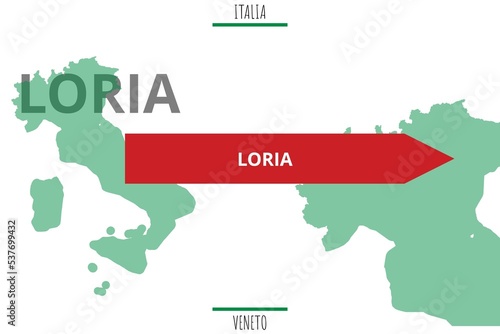 Loria: Illustration mit dem Namen der italienischen Stadt Loria photo