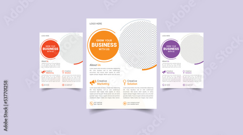modern business flyer template design.