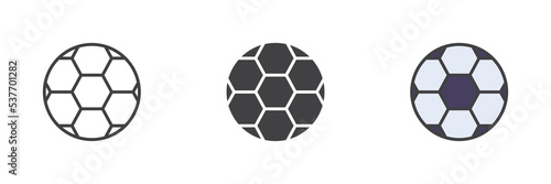 Soccer ball different style icon set © alekseyvanin