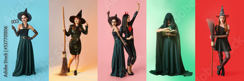 Collage with young witches ...