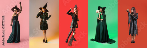 Collage with young witches ...