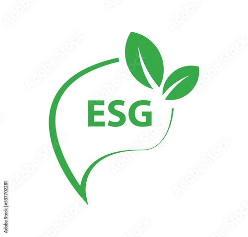esg icons on white background	
