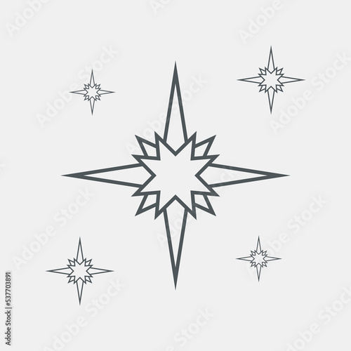 Star north quality vector illustration cut