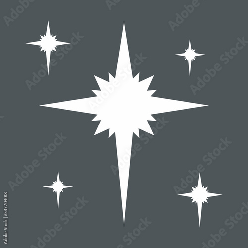 Star north quality vector illustration cut