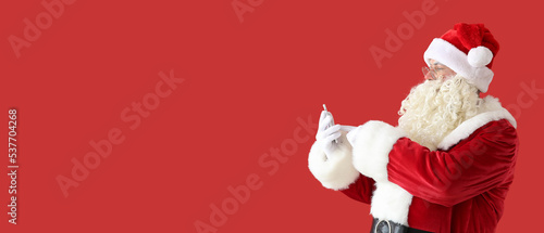 Portrait of Santa Claus wit...
