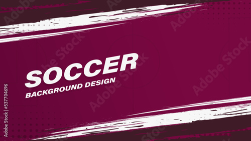 Soccer or football background design with grunge brush element vector concept