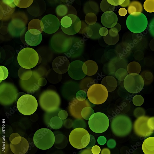 Beautiful bright colored lights. Abstract circles and shapes. Bokeh in the background. Beautiful garlands on abstract background. Template,wallpaper,background with bokeh and circles. Template for pos