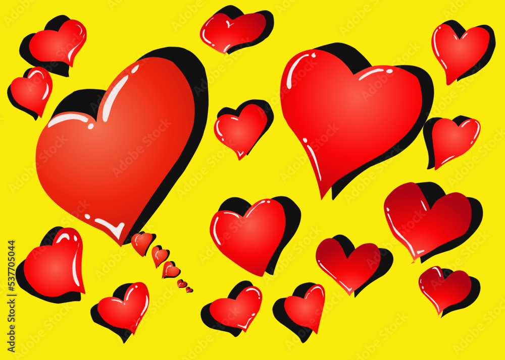 Vector design with a love heart, suitable for stickers or designs with other themes