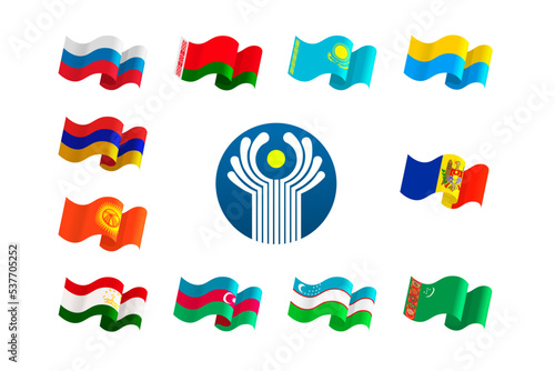 Flags of the Commonwealth of Independent States photo