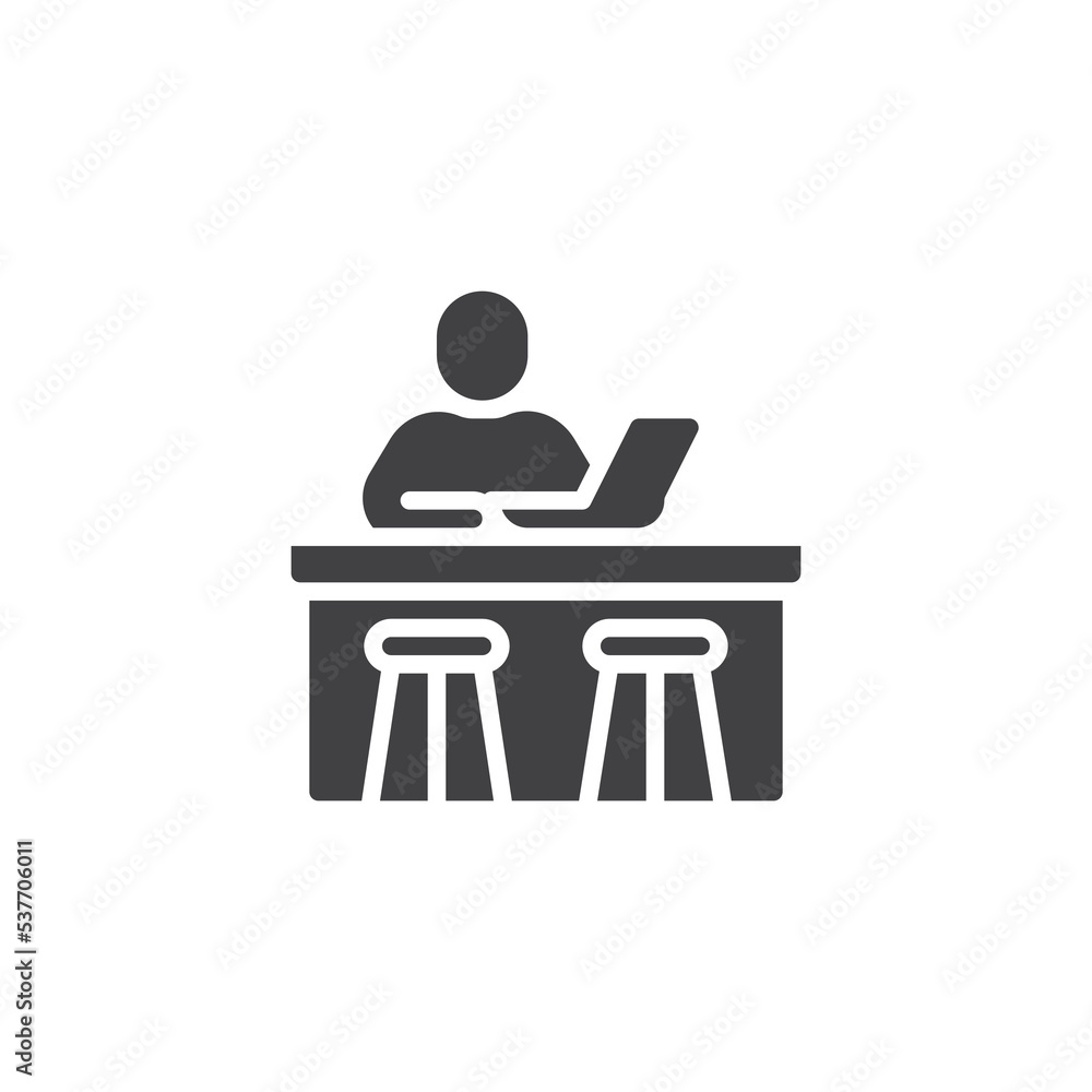 Coworking space vector icon Coworking space vector icon