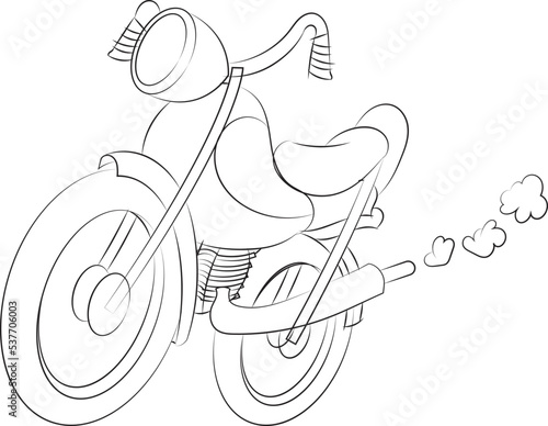 Hand drawing motorbike print design seamless pattern. Vector illustration design for fashion fabrics, textile graphics, and prints.

