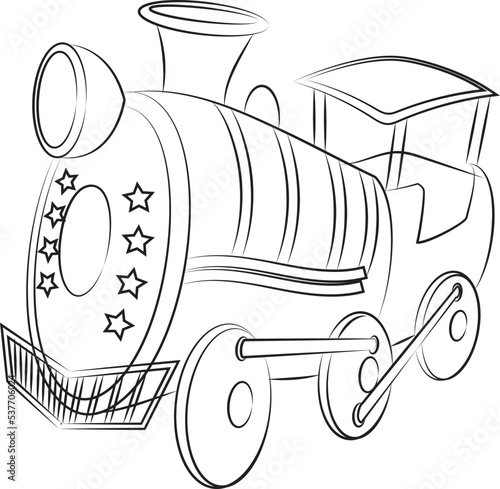 Hand drawing train engine print design seamless pattern. Vector illustration design for fashion fabrics, textile graphics, and prints.
