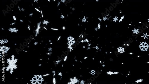 Wallpaper Mural Snow Crystals Winter freeze ice holiday particle CG background Torontodigital.ca