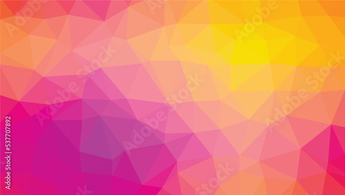 Bright color polygon pattern. Low poly design 