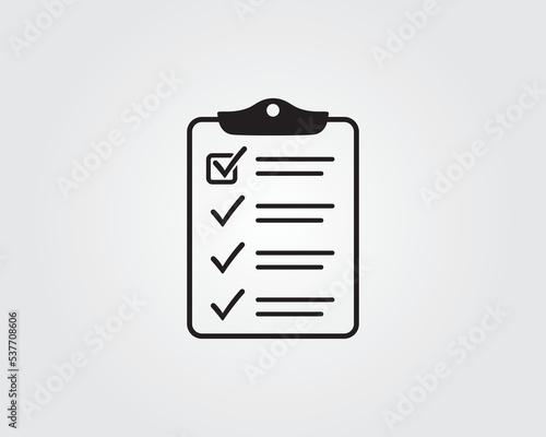 Task clipboard checklist icon vector 