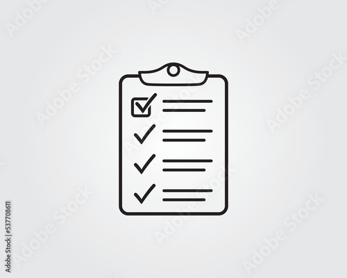 Task clipboard checklist icon vector 