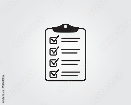 Task clipboard checklist icon vector 