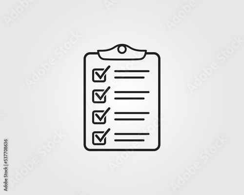 Task clipboard checklist icon vector 