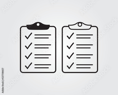 Task clipboard checklist icon vector 