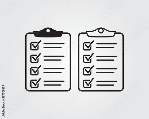 Task clipboard checklist icon vector 
