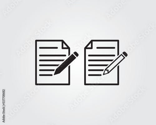 writing document pen edit icon vector