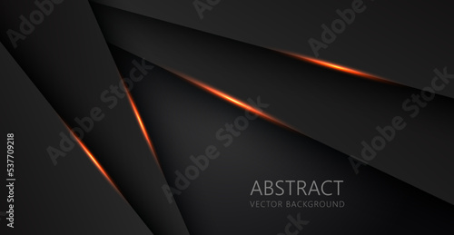 abstract light orange black space frame layout design tech triangle concept gray texture background. eps10 vector