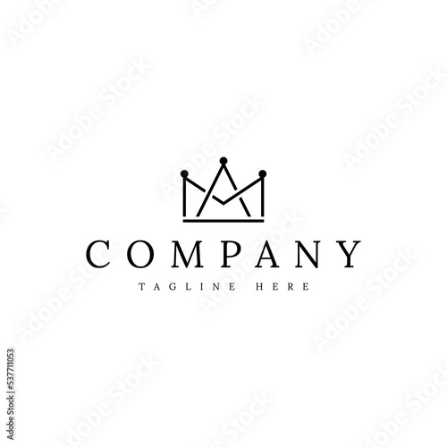 luxury and elegant letter AM or MA that form the crown logo design