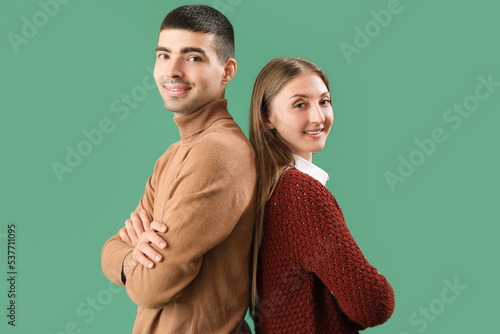 Fashionable young couple in...