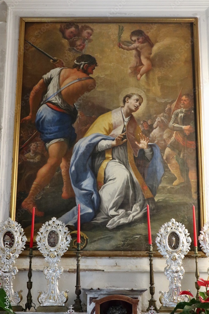 Praiano - Dipinto settecentesco della Decapitazione di San Gennaro nella Chiesa di San Gennaro