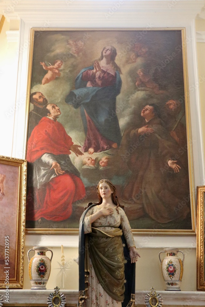 Praiano - Dipinto settecentesco della Madonna Immacolata nella Chiesa di San Gennaro