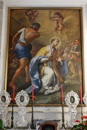 Praiano - Dipinto settecentesco della Decapitazione di San Gennaro nella Chiesa di San Gennaro photo