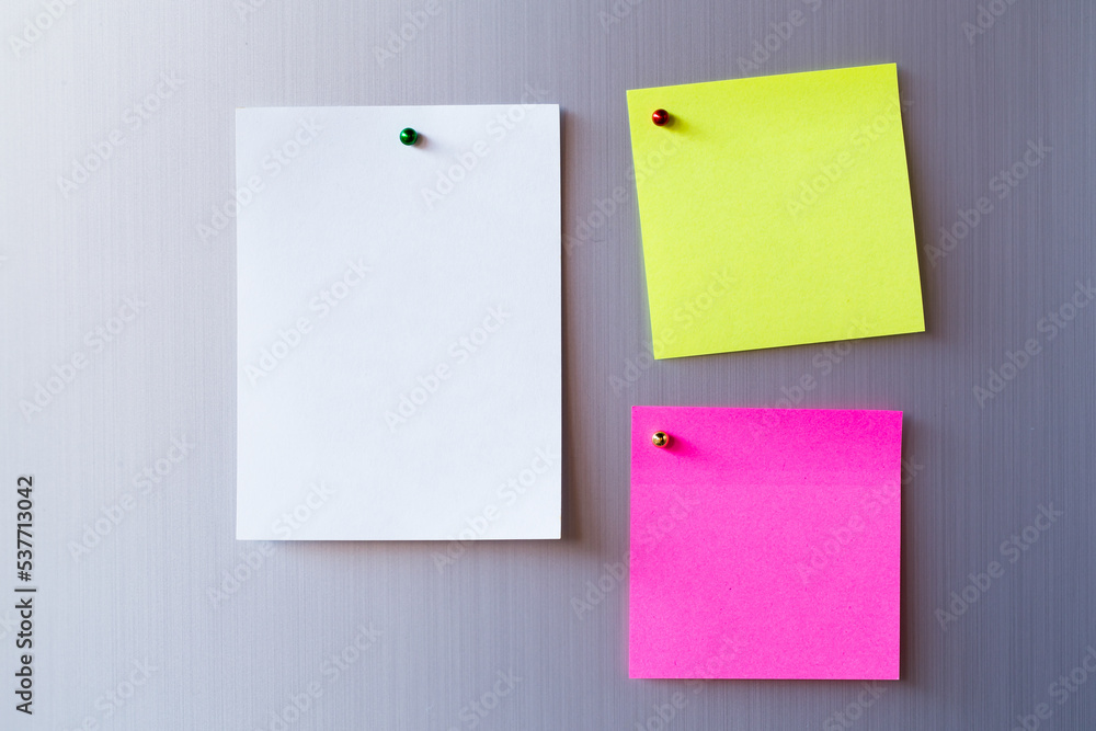 Empty paper sheet on refrigerator door. Note paper with magnetic. Valentine send text love message. Memory day note story everyday. Empty paper sheet on refrigerator door. Note paper with magnetic. Valentine send text love message. Memory day note story everyday.