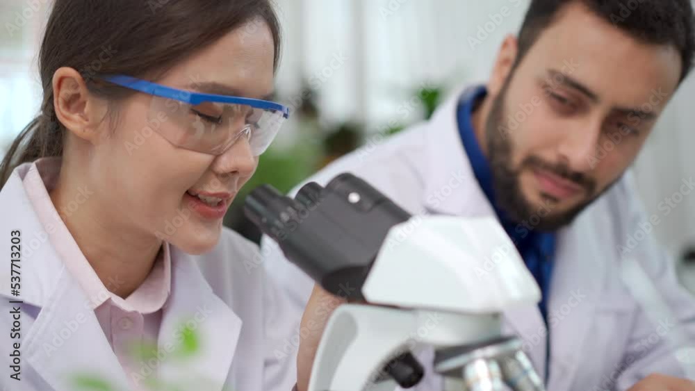 Scientists or researchers doing a science experiment.