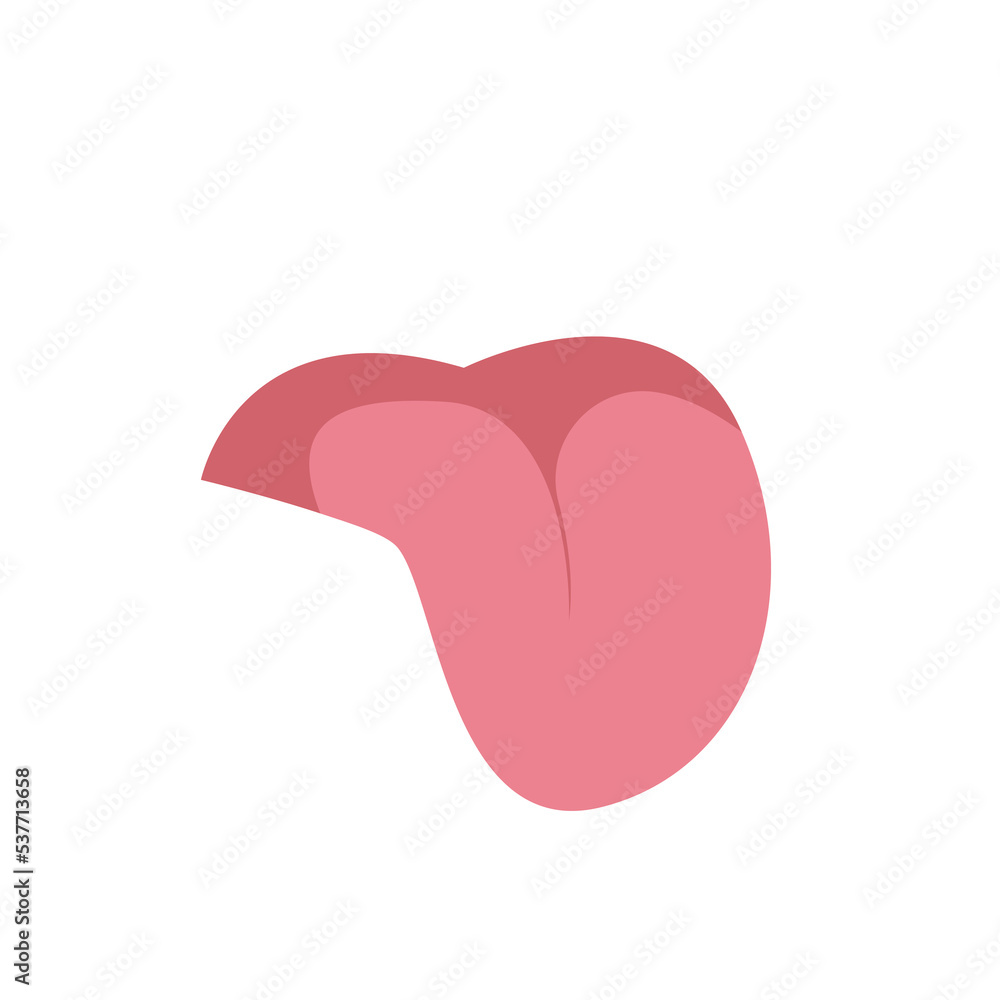 tongue illustration on white background tongue illustration on white background