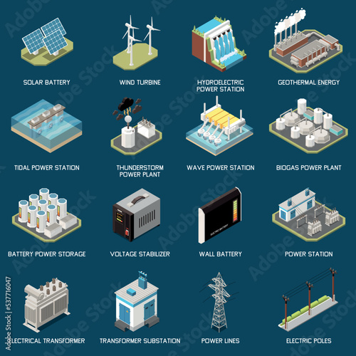 Green Energy Isometric Set