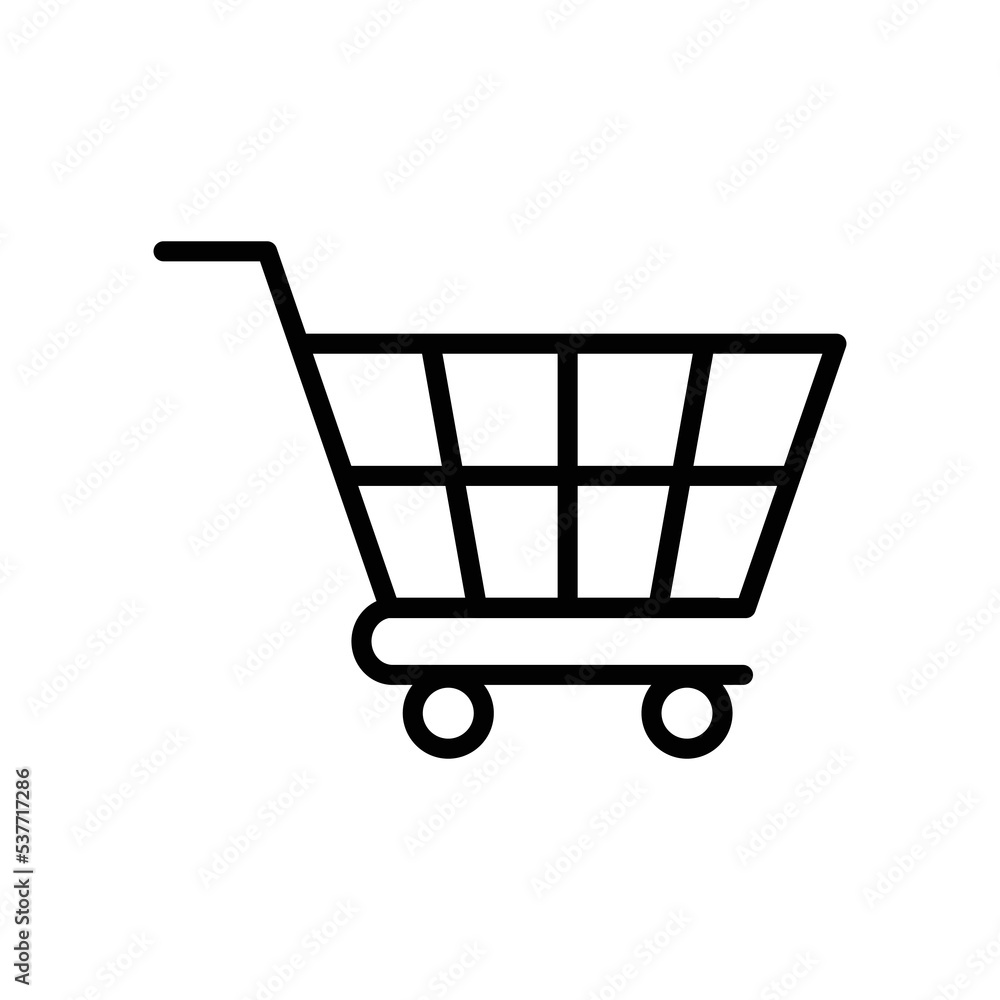 shopping chart icon vector design template in white background