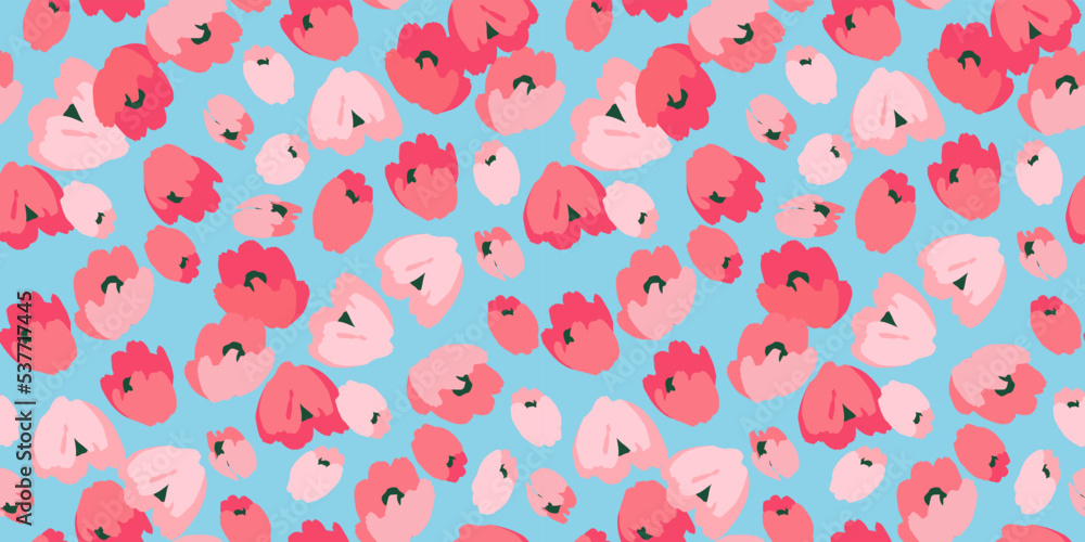 Fototapeta premium Floral seamless pattern. Vector design for paper, cover, fabric, interior decor and other
