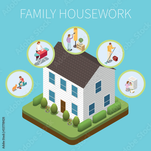 Family Housework Design Concept
