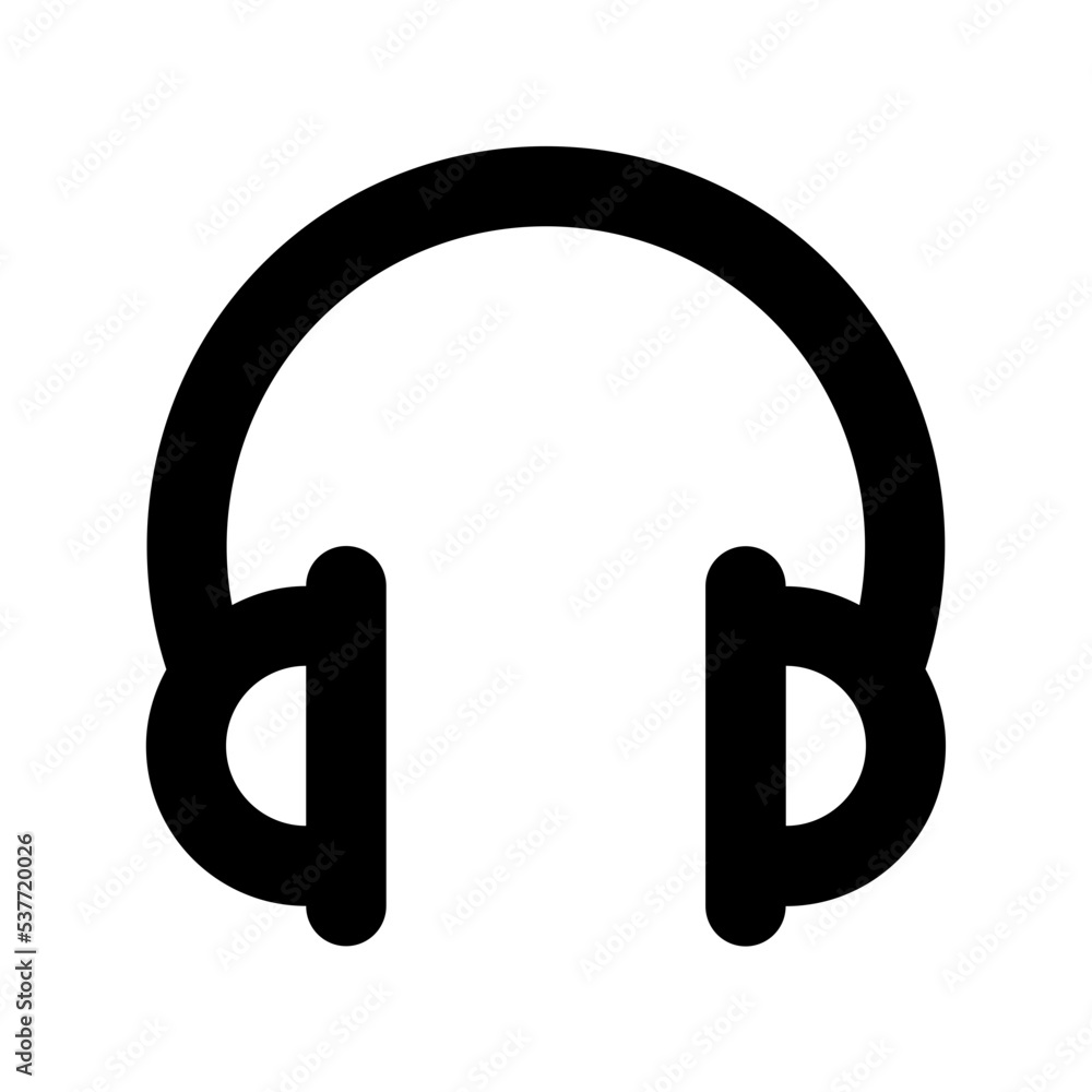 Headphones Flat Vector Icon Headphones Flat Vector Icon