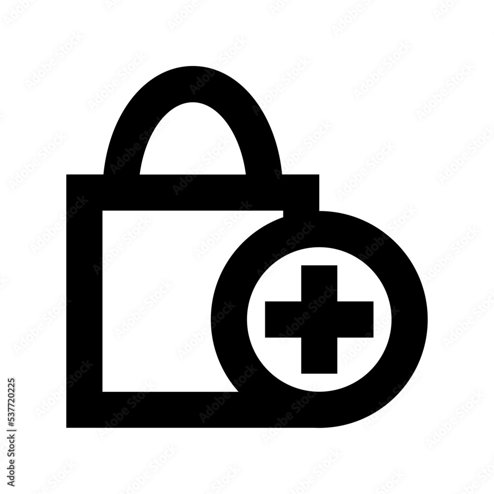 Add to Bag Flat Vector Icon Add to Bag Flat Vector Icon